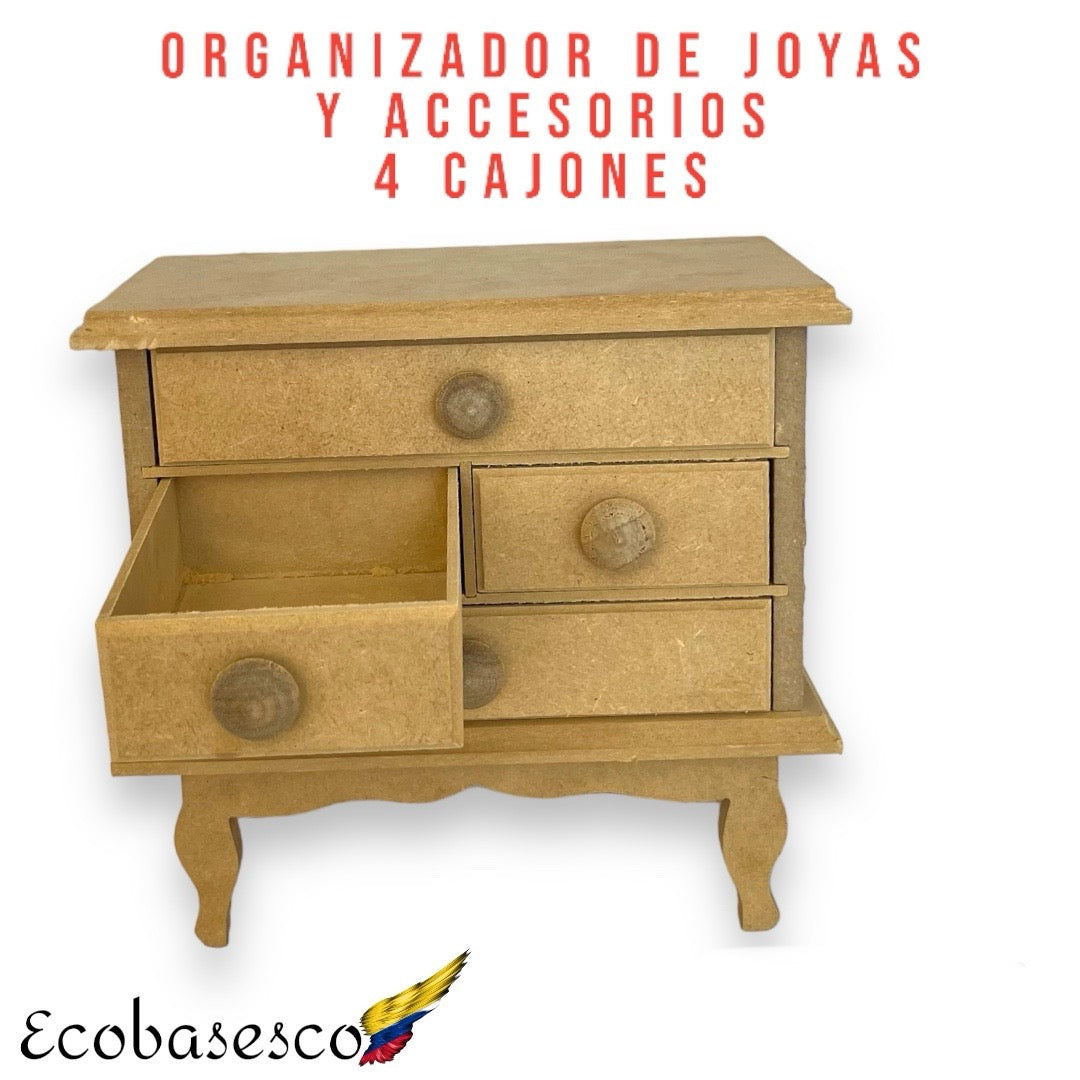 Organizador accesorios 4 cajones